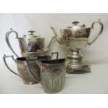 Silver Plate Tea & Coffee Service incl. Tea Pot Stand