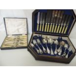 Canteen of Cutlery in Oak Case & Fish Set