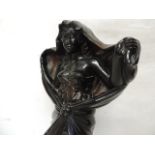 18" Tall Art Nouveau Style Figure Signed