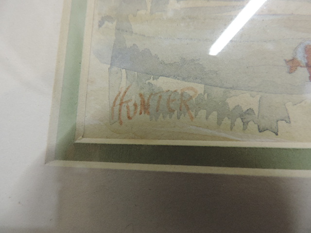 Framed & Glazed Watercolour Landscape Signed Hunter - Image 3 of 3
