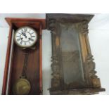 Victorian Regulater Clock Case & Movement in Case