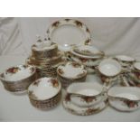 Large Collection of Royal Albert Country Roses Dinner Services with Serving Dishes etc.