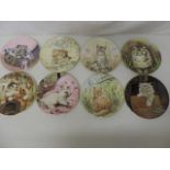 Set of Six Royal Worcester Kittens Plates