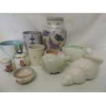 Poole Cruet, Vase & Shell & Others