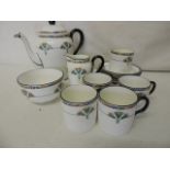 Egyptian Design Hand Painted Design Part Early 20th Century Coffee Service