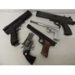 Five Air Pistols incl. Paint Ball Guns & Replica Revolver