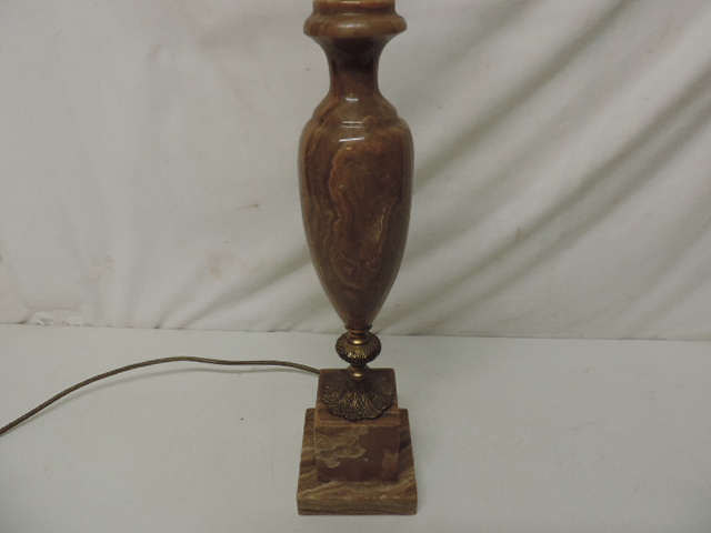 21" Rose Marble Table Lamp Base