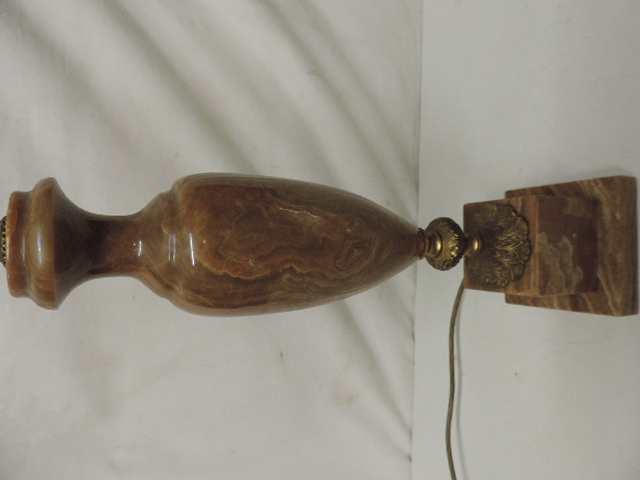 21" Rose Marble Table Lamp Base - Image 2 of 2