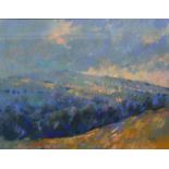 Geoff Marsters (British contemporary)  PENNINE LANDSCAPE, pastel, signed with artist's monogram