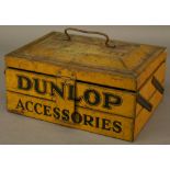 A TIN DUNLOP ACCESSORIES CANTILEVER REPAIR OUTFIT with lift-up cover, cantilever hinged body with