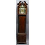 A GEORGE III OAK EIGHT-DAY LONG CASED CLOCK by Barwise of Cockermouth, having a broken swan-neck