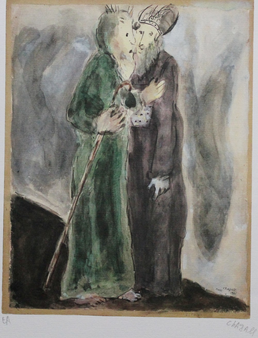 After Marc Chagall (Russian 1887-1985)  TWO PRINTS each bearing signature in pencil to margin,