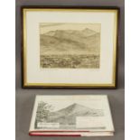 After Alfred Wainwright (1907-1991)  AONACH BEAG AND GEAL-CHARN a monochrome engraving, titled and