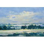 Geoff Marsters (British contemporary)  LANDSCAPE, acrylic, a landscape study, unsigned, in a