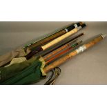 A GROUP OF THREE FISHING RODS comprising a House of Hardy 'The Glaskona County'  2 piece fly rod,