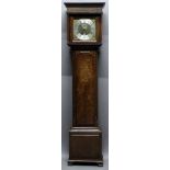 A GEORGE III OAK THIRTY HOUR DUMMY-WIND LONG CASE CLOCK by William Barker, Wigan, having a flat-