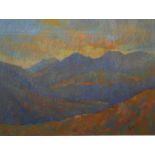 Geoff Marsters (British contemporary)  FELL EVENING FROM BLEA CRAGS pastel, a landscape study,