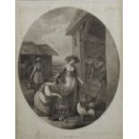 After W Hamilton  A SET OF TWELVE OVAL ENGRAVINGS 'MONTHS OF THE YEAR' engraved by Bartolozzi and