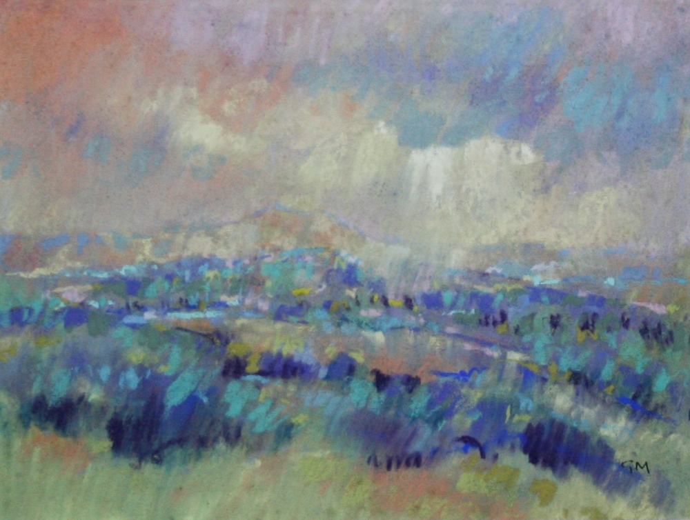 Geoff Marsters (British contemporary)  IVAARA, pastel, a landscape study, signed with artist's