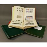 A GROUP OF SIX STAMP ALBUMS containing an assortment of commemorative stamps, various dates and