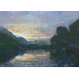 Geoff Marsters (British contemporary)  EARLY MORNING, ULLSWATER, pastel, a view across the lake,