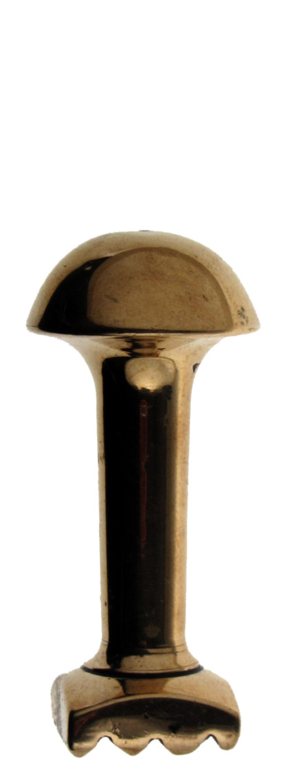 AN EARLY 19TH CENTURY CAST COPPER-ALLOY PASTRY PRINT with domed handle terminal, square stamp and