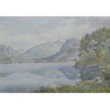 Albert Rosser (1899-1985)  DERWENTWATER FROM HIGH BRANDLEHOW watercolour, signed lower right, in a