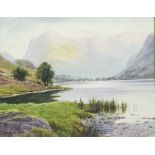 Edward Horace Thompson (British 1879-1949)  BUTTERMERE WITH HONISTER CRAG, watercolour, signed and