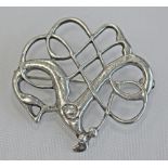 A DAVID ANDERSON (NORWAY) 925 STERLING 'SAGA' BROOCH, a copy of an original Viking brooch, marked '