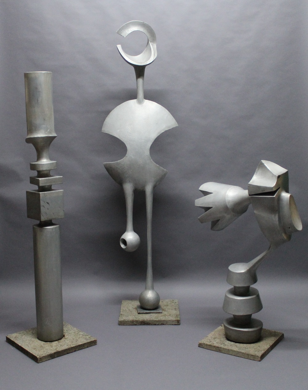 *ROY RASMUSSEN (1919-2014) - THREE ALUMINIUM FIGURES - "Moon Figure", 226cm high, "Balaclava - Image 5 of 8