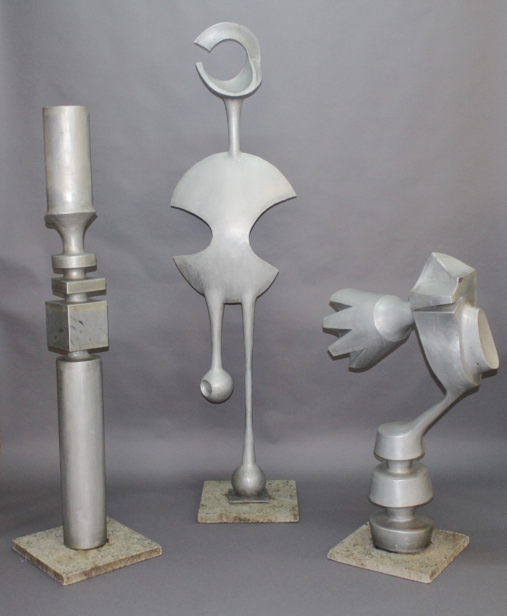 *ROY RASMUSSEN (1919-2014) - THREE ALUMINIUM FIGURES - "Moon Figure", 226cm high, "Balaclava - Image 2 of 8