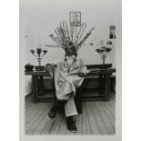 *CARLO CHINCA (20TH CENTURY) - BLACK AND WHITE PHOTOGRAPHIC PRINT - PORTRAIT OF SALVADOR DALI,