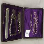 George V Coronation Commemorative Cork Screw Set in Case