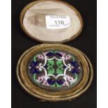 Early 19th Century Enamel Plaque in Case