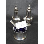 3 Piece Hallmarked Silver Cruet Set