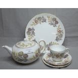 Wedgwood "Lichfield" Pattern Tea Set with Teapot - 22 pieces