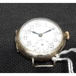 Renown Silver Cased Gents Wrist Watch, no strap