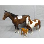 Three Beswick Horses