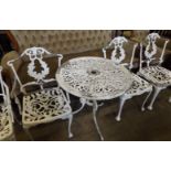 Victorian Style Cast Aluminium Five Piece Patio Set