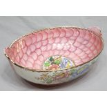 25cms Maling Lustre Oval Bowl