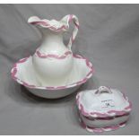 Coalport 1825 Jug, Bowl and Soap Dish