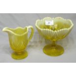 Davidsons Opaline Sugar Bowl and Cream Jug