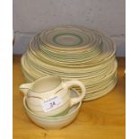 21 pieces Newport Pottery Clarice Cliff Dinner Ware / Design: 84007