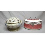 Noritake Rose Bowl and Porcelain Biscuit Barrel