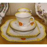 Windsor China Hand Painted "Tea for Two" Set - marked CWS