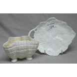 Small Royal Worcester Vase and Leaf Shaped Dish