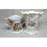 Coalport Loving Cup and a Coalport Vase