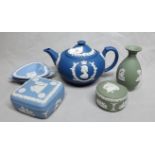 Coronation 1953 Wedgwood Jasperware Tea pot and other Jasper ware Items