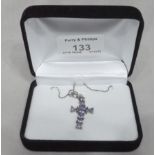 Tanzanite Cross on Chain