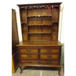 Oak and Mahogany Crossbanded 19th Century Dresser